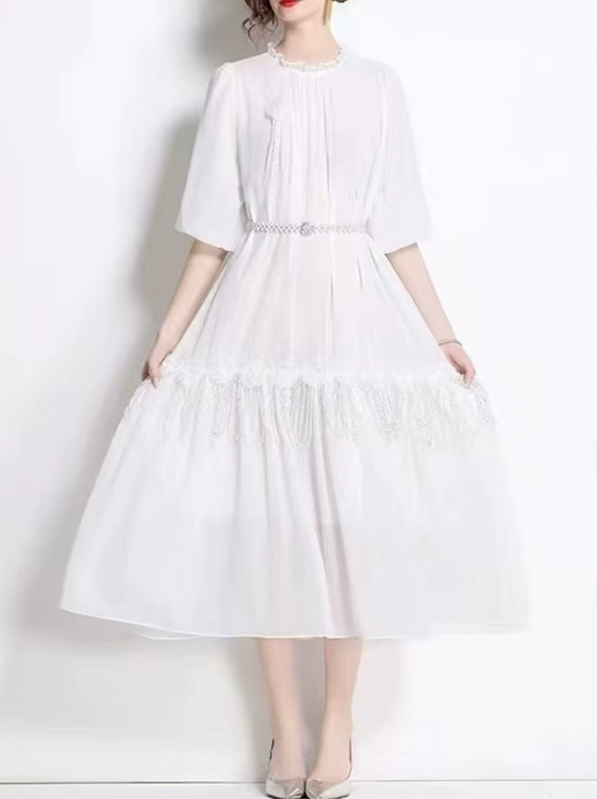  A Linie Boho Standesamt Brautkleid Gunda mit Ärmel