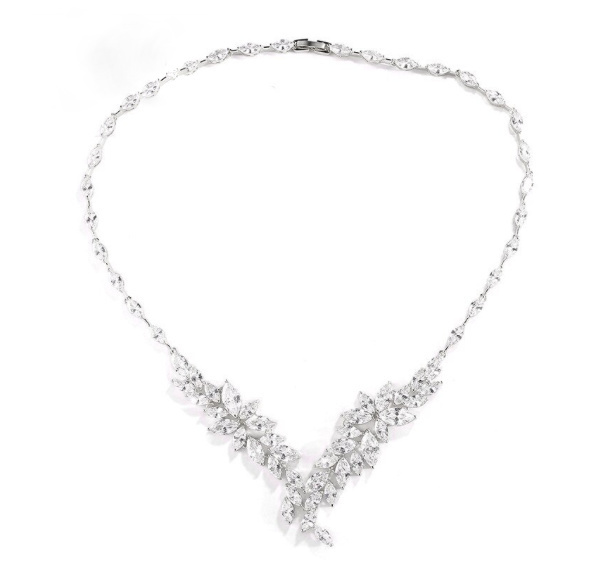 Luxus Wasser Tropfen Zirkonia Kristall Halskette für die Braut