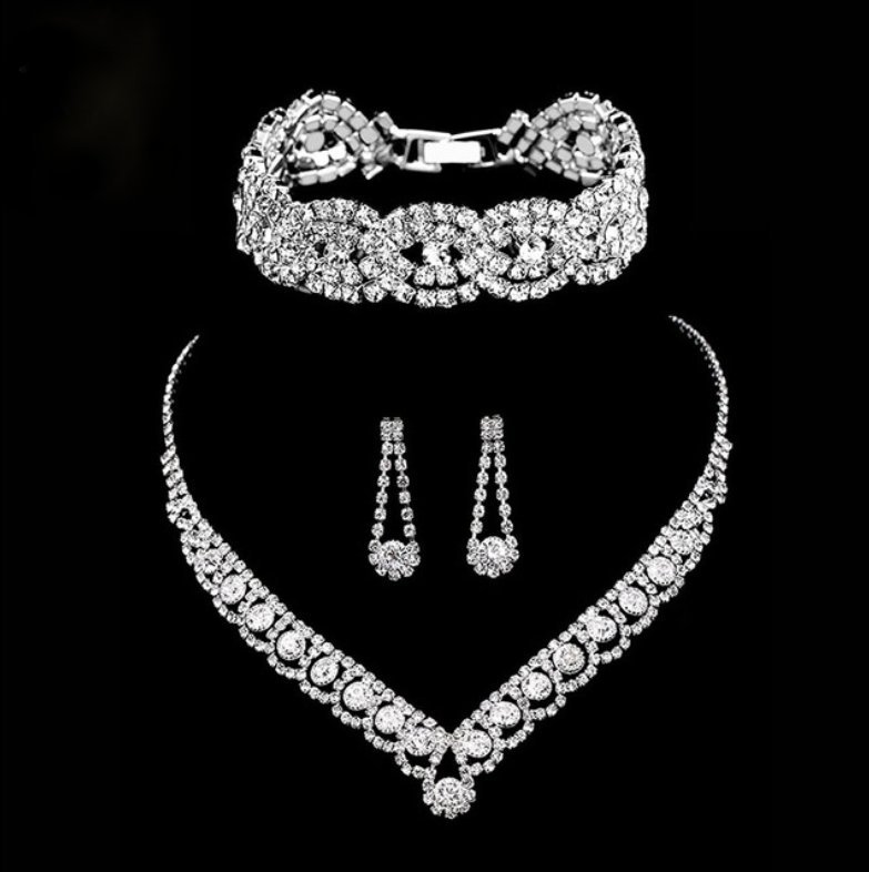 Brautschmuck Set Gerit Halskette Ohrringe Armband im Set
