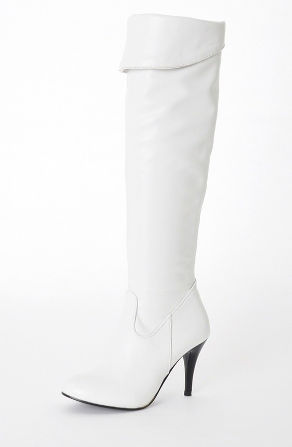 Thin High Heels Stiefel für die Braut Hochzeitsschuhe Weiß
