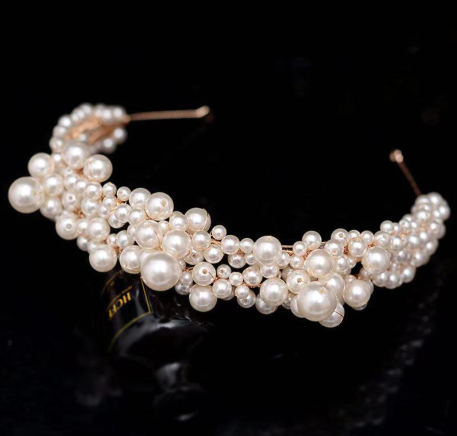 Perlen Haarreif für die Braut Kopfschmuck Romantisch