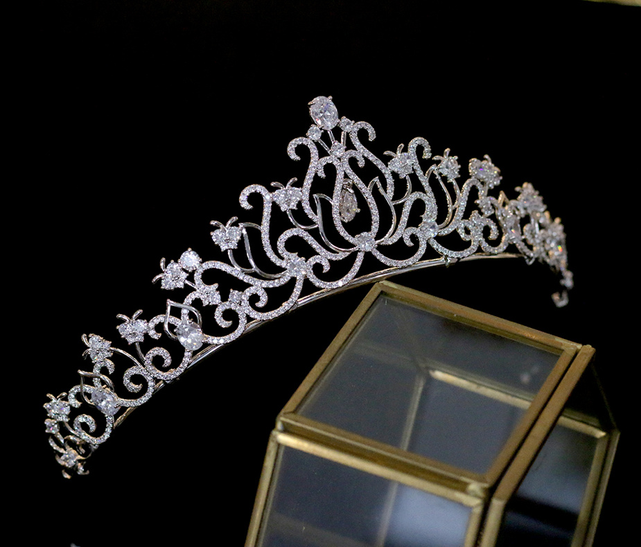  Kristall Kopfschmuck Braut Tiara Diadem Europa 