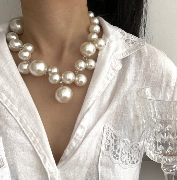 Elegante Oversize Perlen Kette für die Braut