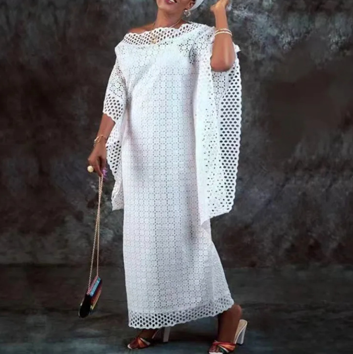 Hängerchen Style Standesamtkleid Leila Knöchellang aus Spitze Weiß