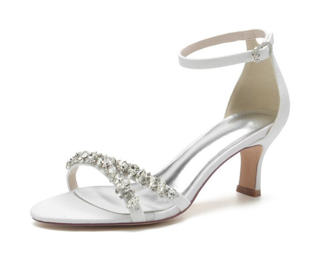 Kristalle Sandaletten Brautschuhe in Weiß