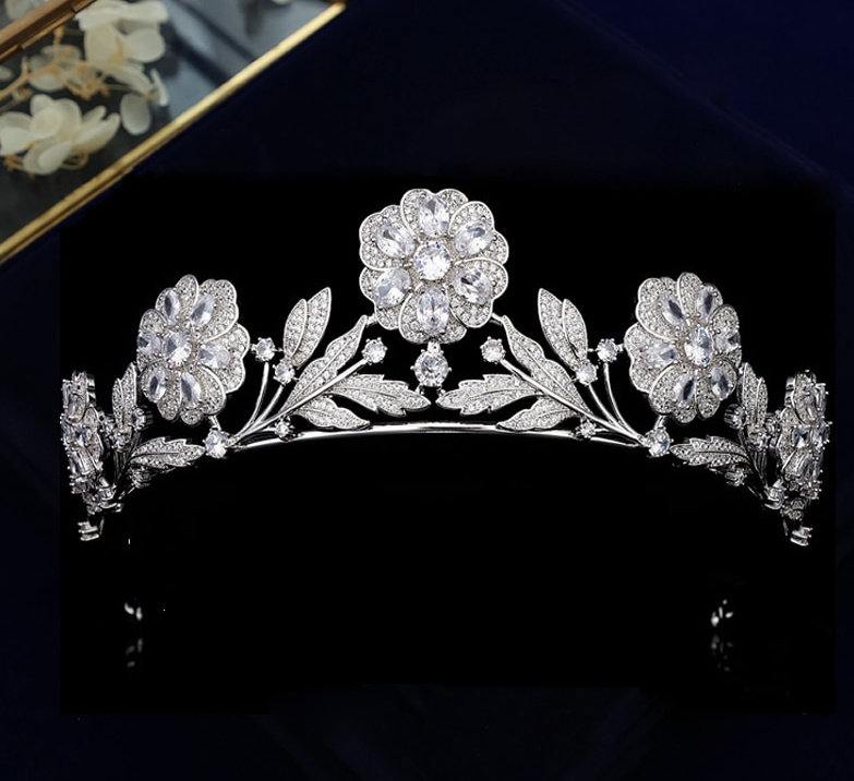 Braut Kopfschmuck Tiara Vintage Diadem Costia