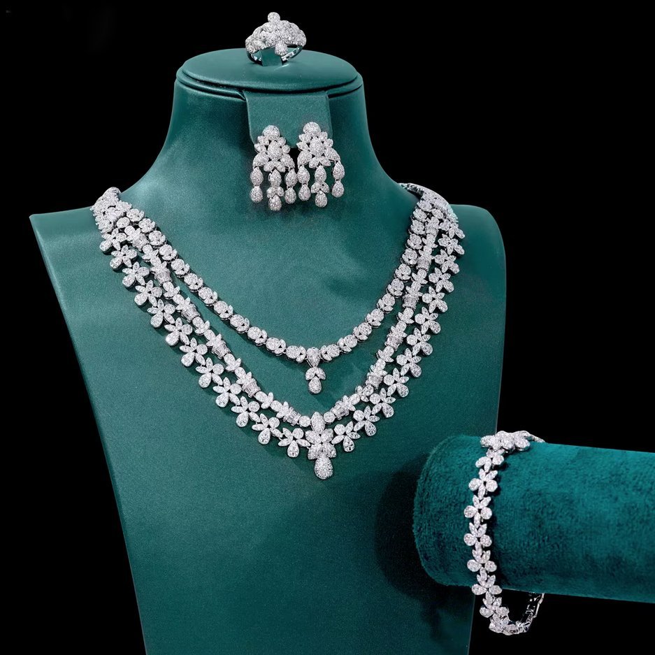 Luxus Zikronia Brautschmuck Set Diandra Fünfteilig
