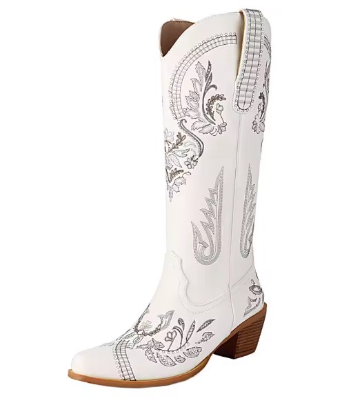 Brautschuhe Western Cowboy Stiefel Ileya mit Stickereien