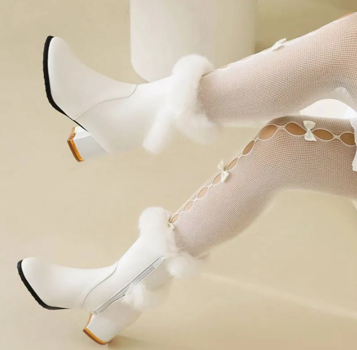Brautschuhe Ankle Booties in Weiß