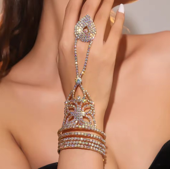 Strass-Fingerarmband für die Braut Imani Brautschmuck