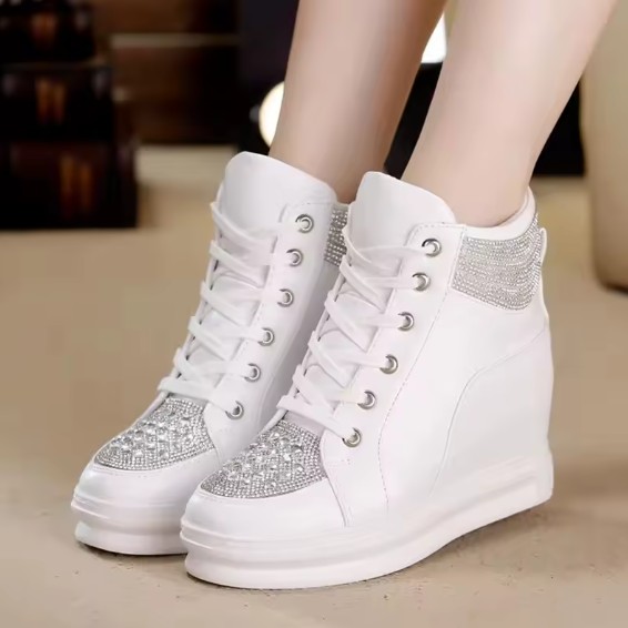 Plateau Braut Sneakers Hochzeitsschuhe Janice Weiß