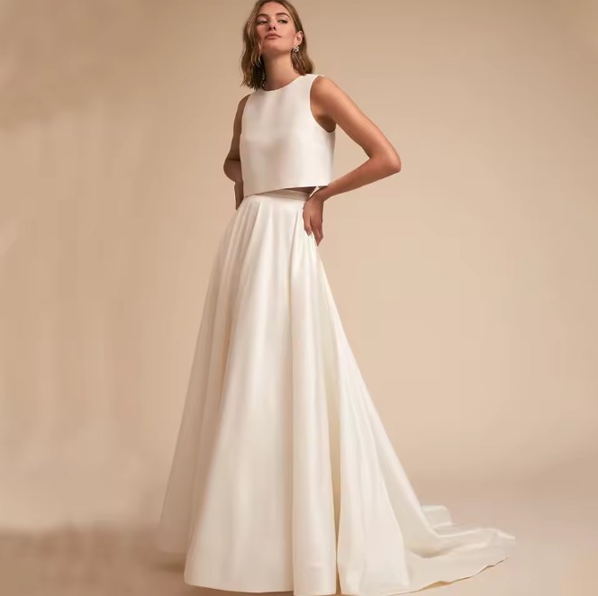  A Linie Brautkleid Isabel Zweiteilig Schlicht