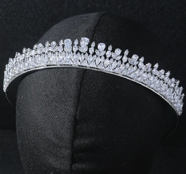Zirkonia Braut Tiara Diadem Jacqueline