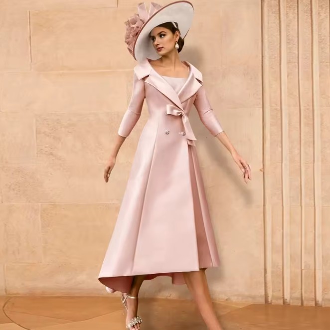 Hi-Lo Standesamt Brautkleid Jane in Rosa