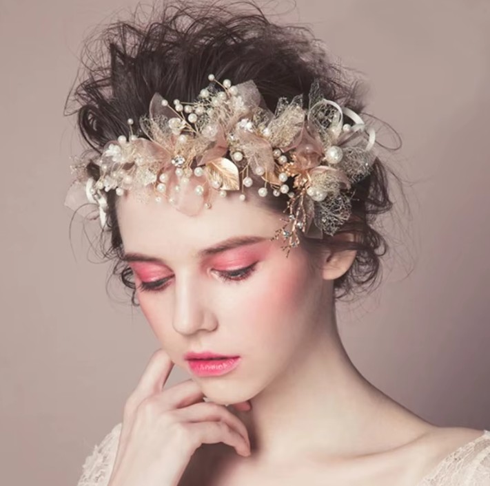 Blume Boho Stil Braut Haarschmuck Jamie Perlen