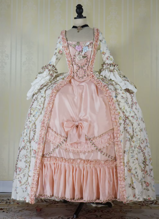 Robe à la Française Rokoko Kleid | 18. Jahrhundert Marie Antoinette Brautkleid