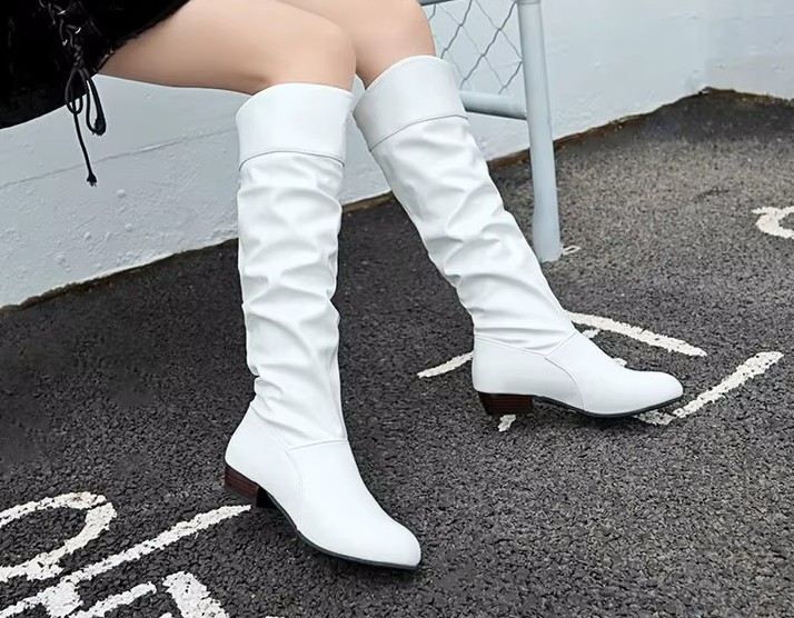 Kniehohe Brautstiefel aus Leder – Elegante Brautschuhe in Größe 35–43