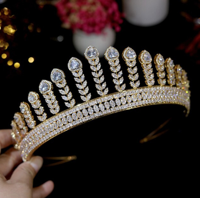 Prinzessin Kristall Zirkonia Braut Diadem Tiara Coralie