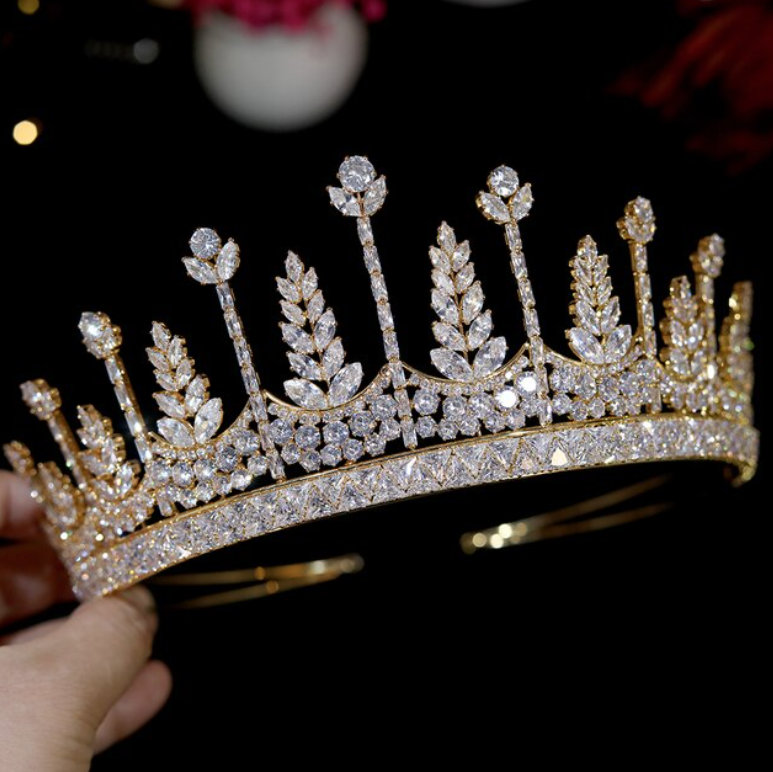 Prinzessin Kristall Zirkonia Braut Diadem Tiara Carmina