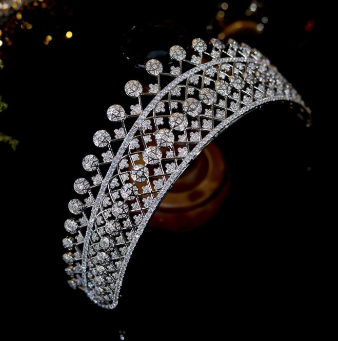 Kristall Royal Braut Tiara Diadem Caylee